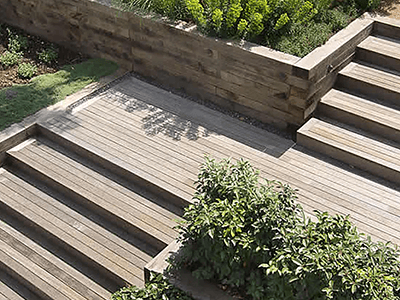 Atlanta Pathways and Stairs  Integrated Retaining Walls