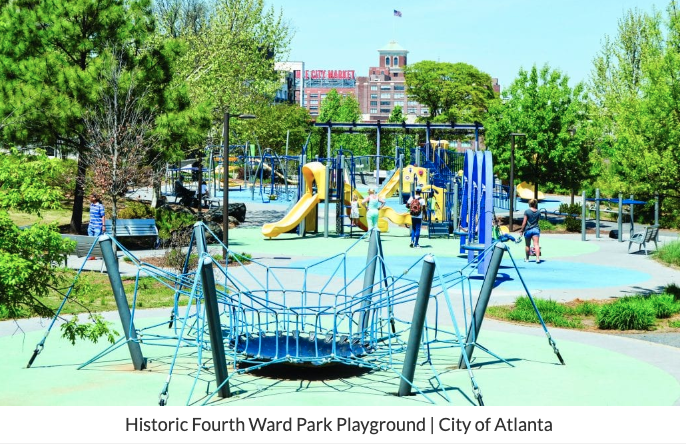 A popular playground in the Historic Fourth Ward of Atlanta