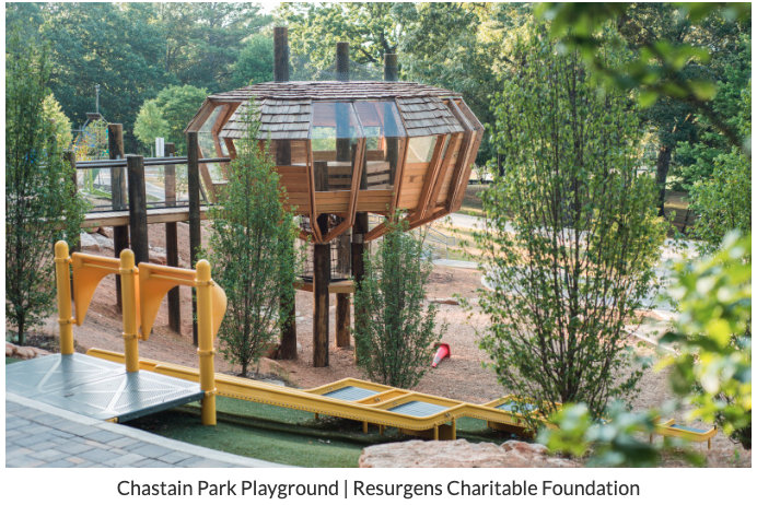 A popular playground in Atlanta's Chastain Park